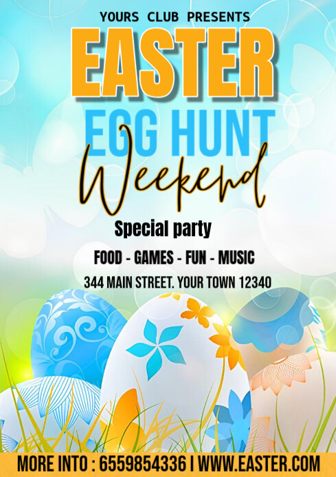 Easter Weekend Graphics Easter Weekend A4 Template | PosterMyWall