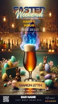 easter weekend bar ad instagram story template