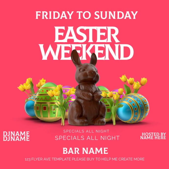Easter Weekend Graphics EASTER WEEKEND Template | PosterMyWall