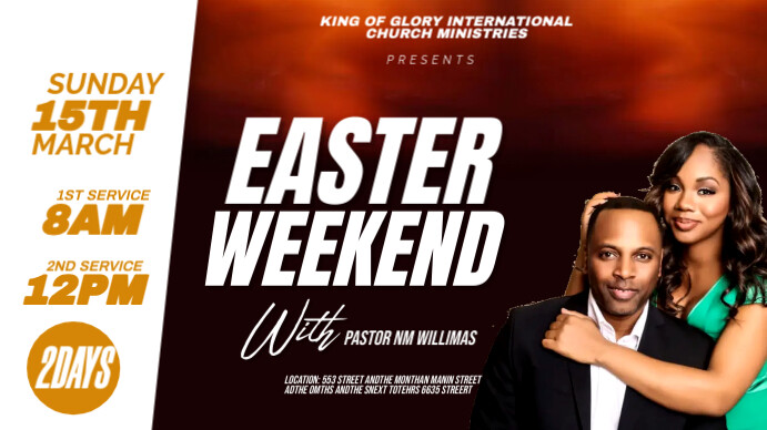 Easter Weekend Programme Design Copy of easter weekend | PosterMyWall