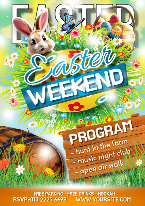 Easter Weekend Graphics EASTER WEEKEND Template | PosterMyWall