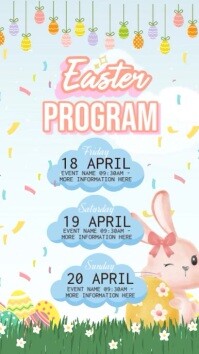 easter weekend events schedule ad design template | PosterMyWall