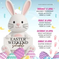 easter weekend events schedule ad design template, Quadrado (1:1)