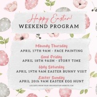 easter weekend events schedule ad design template | PosterMyWall