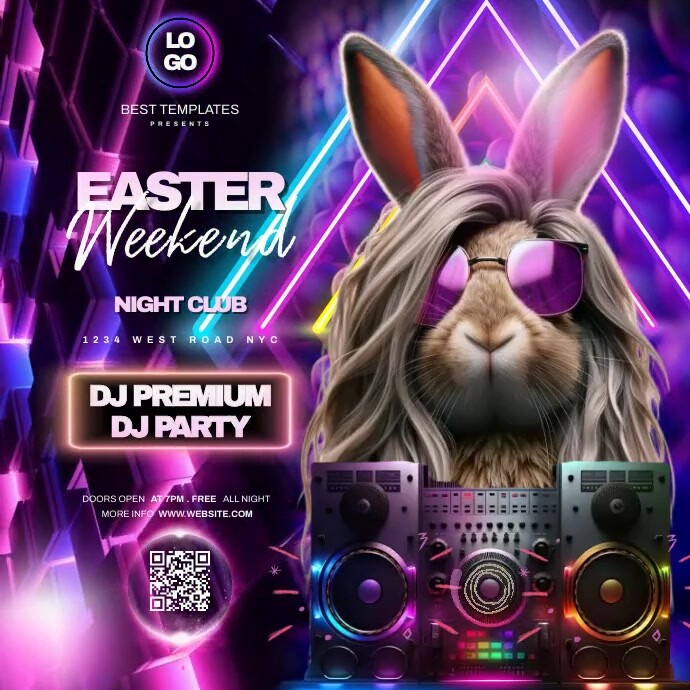 Easter Weekend Programme Design easter weekend party night Template | PosterMyWall