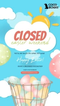 EASTER WEEKEND STORE SALE CLOSED TEMPLATE Instagram Story