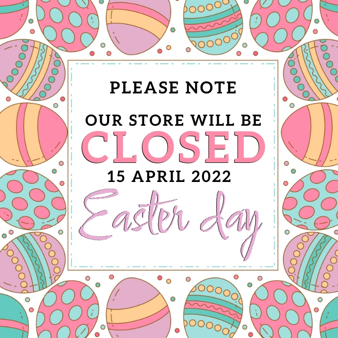 EASTER WEEKEND STORE SALE CLOSED TEMPLATE PosterMyWall