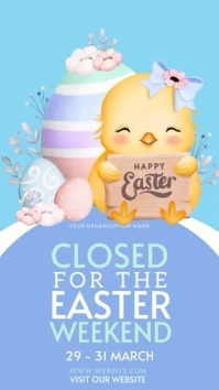 EASTER WEEKEND STORE SALE CLOSED TEMPLATE История на Instagram