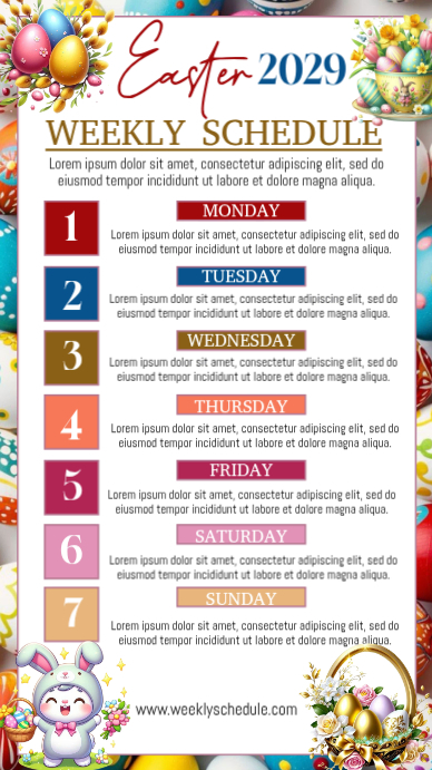 Easter Weekly Program Plantilla de Easter Weekly Schedule Instagram Story | PosterMyWall