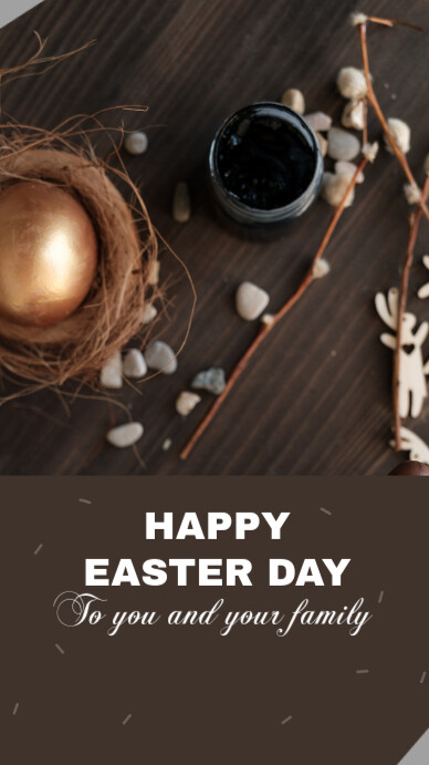 Easter whishes, East invitation, easter festival Facebook Story template