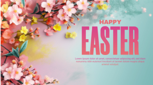 Easter Wishes Card Digital Display (16:9) template