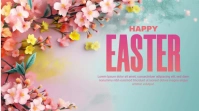 Easter Wishes Card Digital Display (16:9) template