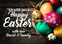 Easter wishes Открытка template