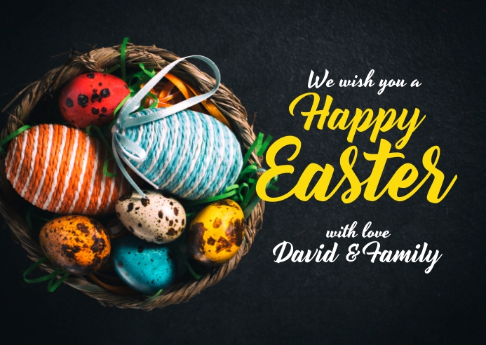 Plantilla de Easter wishes post card | PosterMyWall