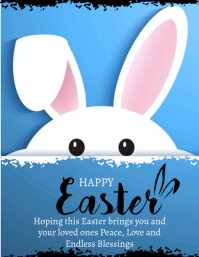 Easter wishing template card Flyer (US Letter)