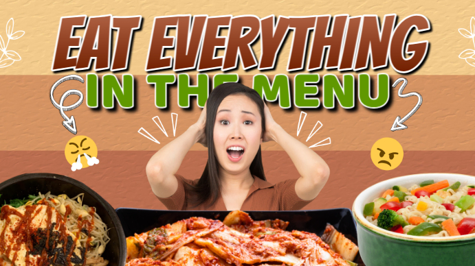Eat Everything in the Menu YouTube 缩略图 template