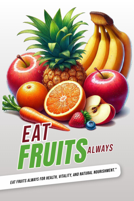 Copy of Eat fruits | PosterMyWall