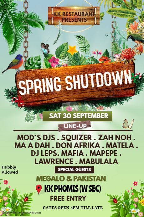Spring Into Spring Lunch Flyer Spring flyers | PosterMyWall
