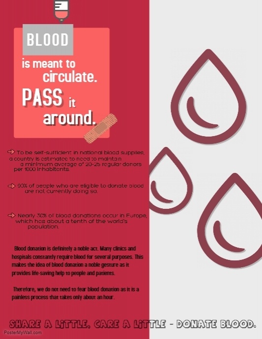 blood donation Flyer (US Letter) template