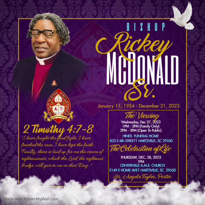 Funeral Announcement PosterMyWall