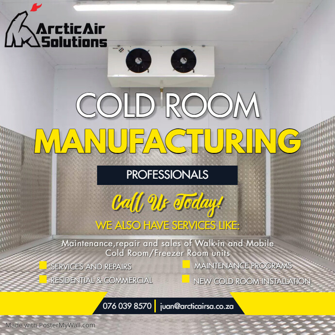 Black and Yellow Cold Room Poster | PosterMyWall