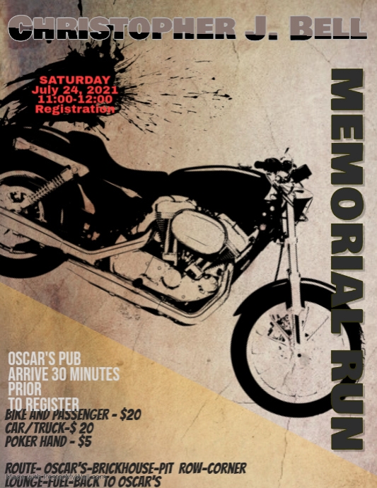 Copy of Copy of Copy of motorcycle run rally flyer template | PosterMyWall