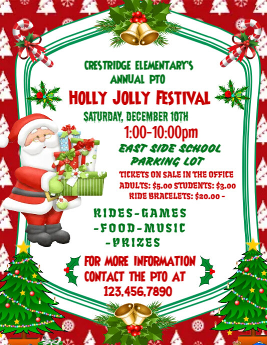pto event flyer , Christmas event flyers, ha | PosterMyWall