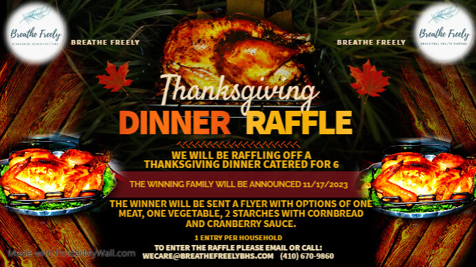 Turkey Raffle Header Thanksgiving Turkey Giveaway Twitter Post | PosterMyWall