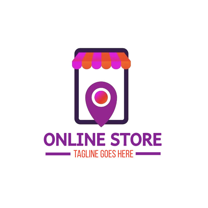 Ecommerce store logo, online shop logo (4) Logotyp template