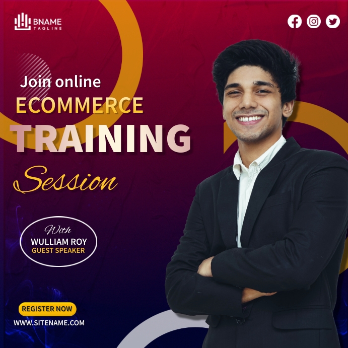 Ecommerce Training Session Ads Template | PosterMyWall