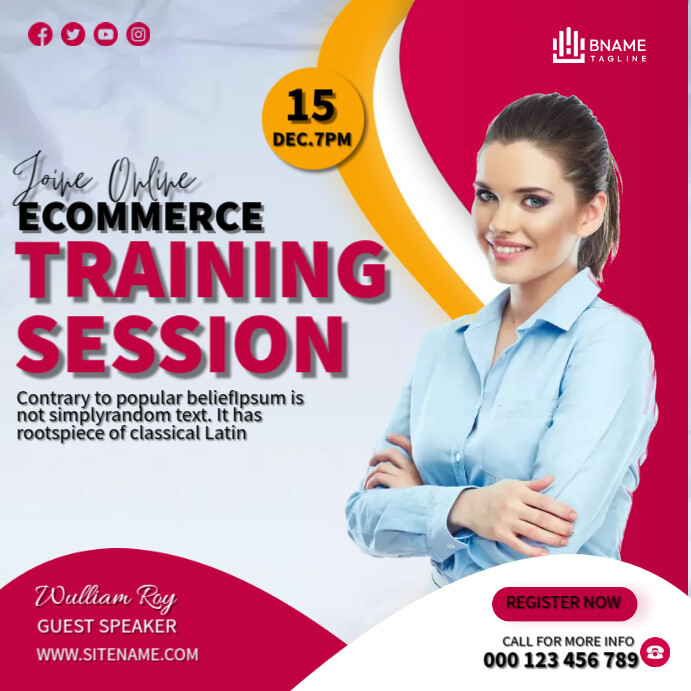 Ecommerce Training Session Ads Template | PosterMyWall