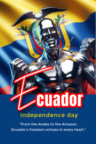 Ecuador independence day Cartaz template