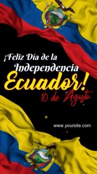 Ecuador Independence Day Greetings Instagram Story Template
