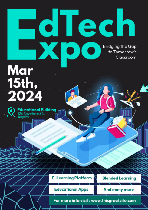 Ed Tech Graphics Ed Tech Expo for education Template | PosterMyWall