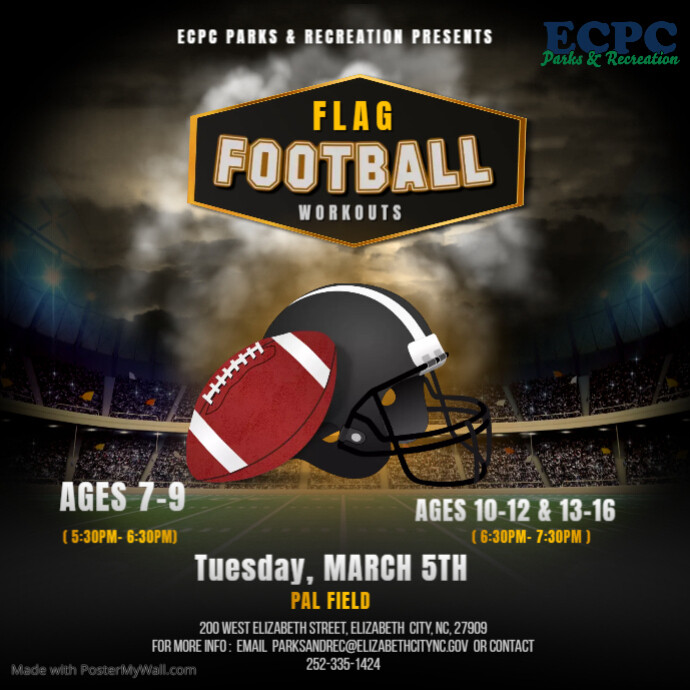 FLAG FOOTBALL WORKOUTS PosterMyWall