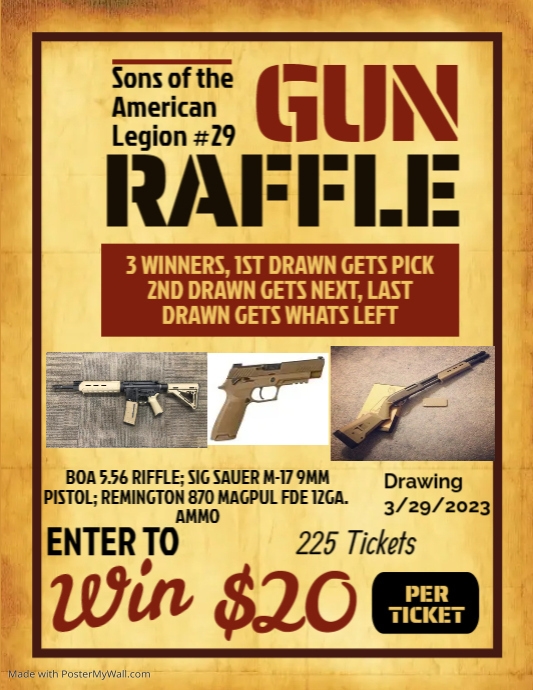 Gun Raffle Flyer | PosterMyWall