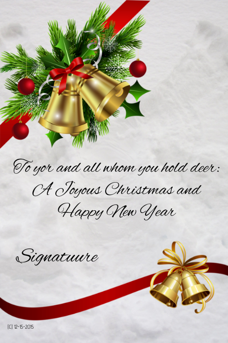 Christmas card template Copy of Christmas Card Template | PosterMyWall
