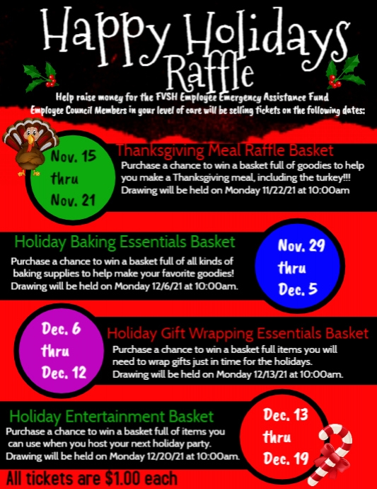 Holiday raffle | PosterMyWall