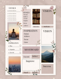 Editable 2026 Vision Board Template | Printable Goal Planner Pamflet (VSA Brief)