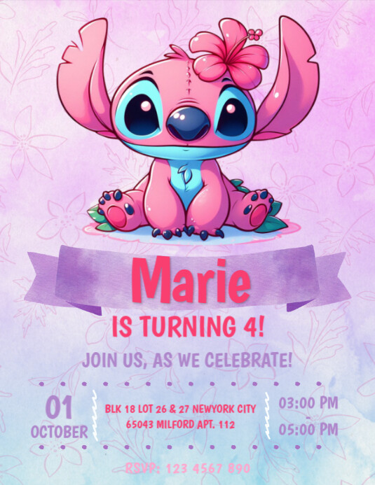 Editable Angel Birthday invitation Template | PosterMyWall
