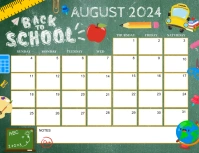 EDITABLE August 2024 Calendar, Printable Cale Flyer (US Letter) template