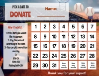 Editable Baseball Calendar Fundraiser Templat Flyer (Letter pang-US) template
