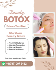 Editable Beauty & Botox Services Flyer Instagram Portrait template