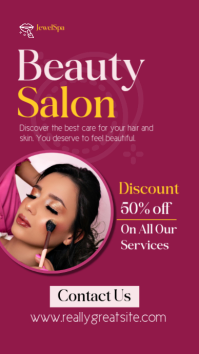 Editable Beauty Salon Discount Instagram Story Template Instagram-Story