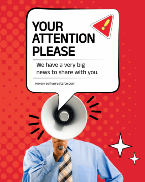 Editable Big News Announcement Template | Teaser Poster | PosterMyWall