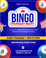 Editable Bingo Game Night Flyer Template Instagram Portrait