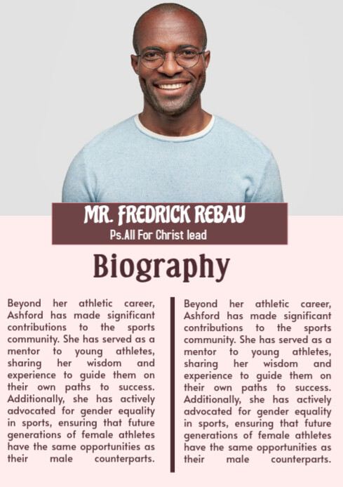 Editable biography template | PosterMyWall