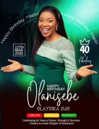 Editable birthday flyer template