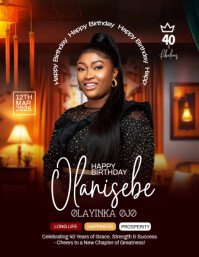 Editable birthday flyer template Volantino (US Letter)