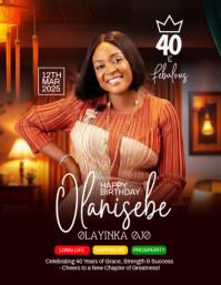 Editable birthday flyer template Volantino (US Letter)